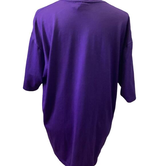 Hand Printed Upcycled XL Fall Leaves Floral Harvest Bouquet Short Sleeve Tee - Picture 4 of 7